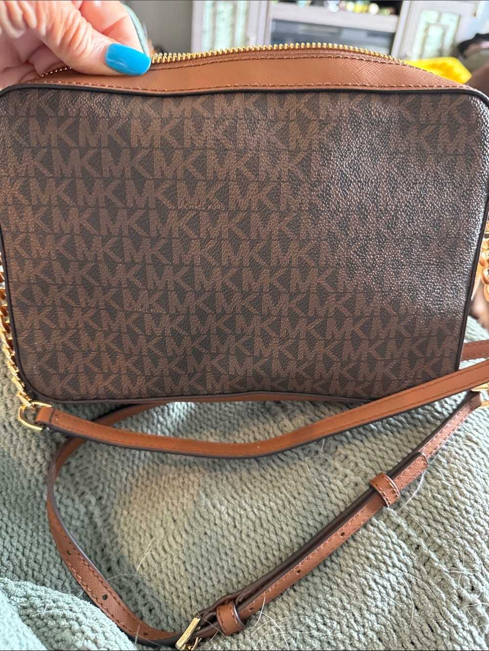 Michael Kors Brown and Tan Crossbody Camera Bag - Picture 7 of 7